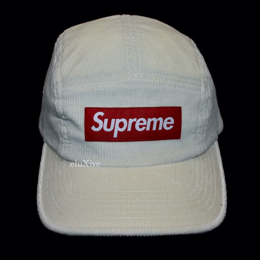 Supreme x Loro Piana - Corduroy Box Logo Hat (Cream White)