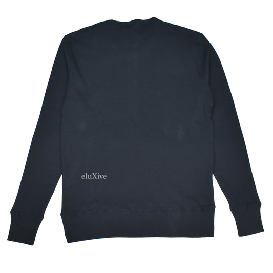 Tom Ford - Navy Ribbed Cotton Henley Shirt