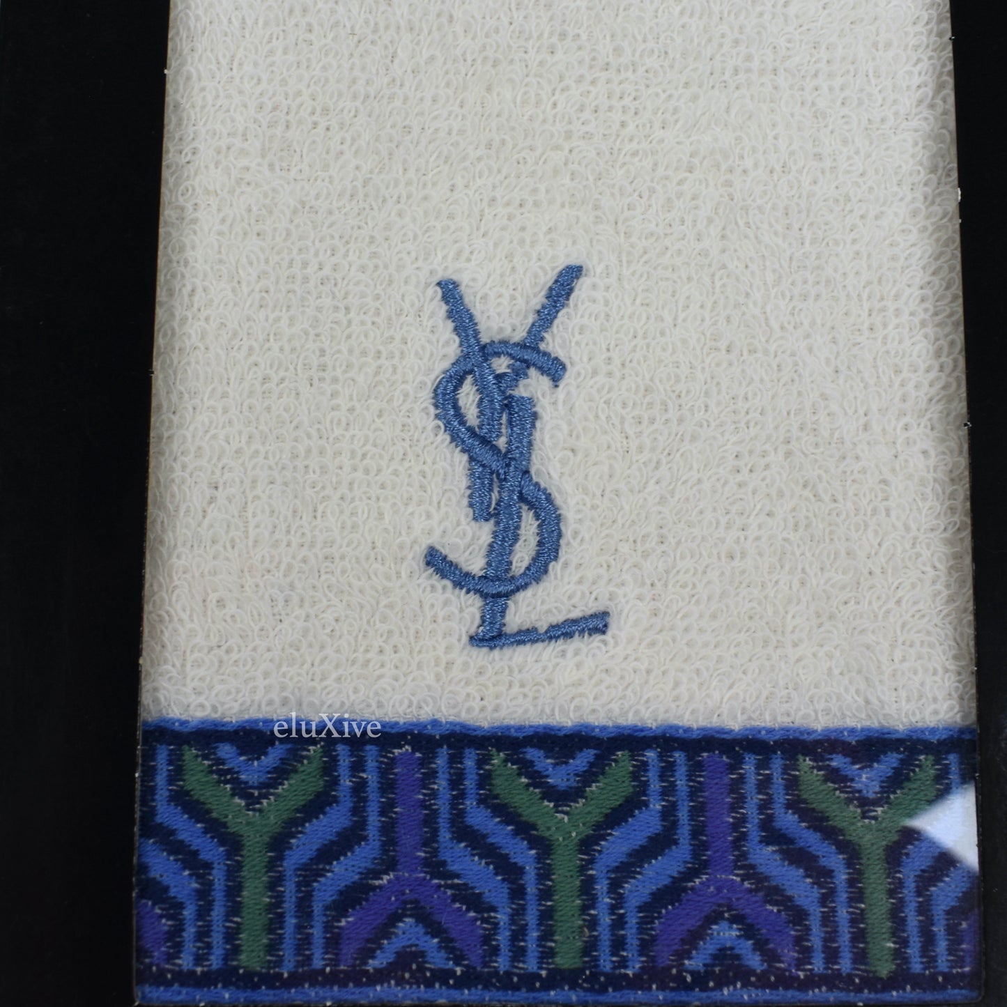 Yves Saint Laurent - White 'Y' Pattern Logo Hand Towel (Small)