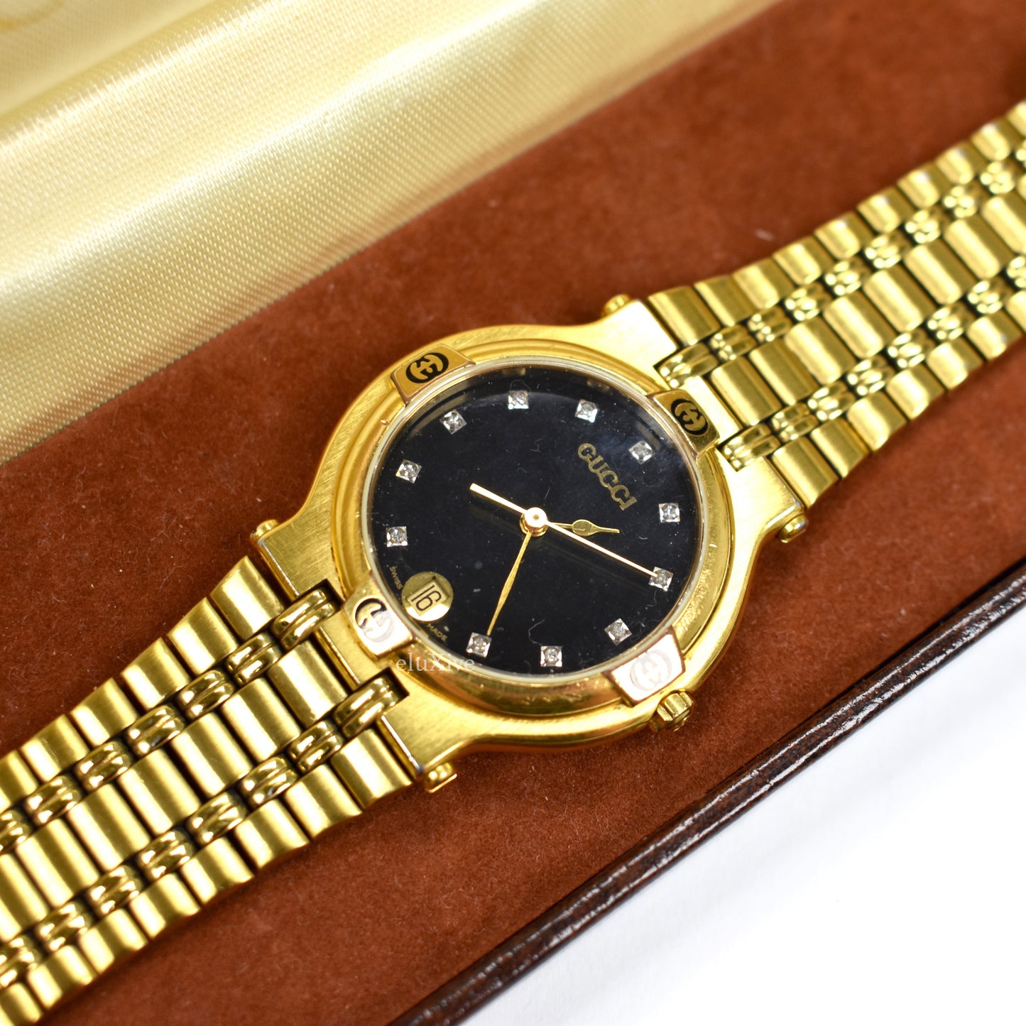 Gucci - 9200M Gold / Diamond Dial Watch