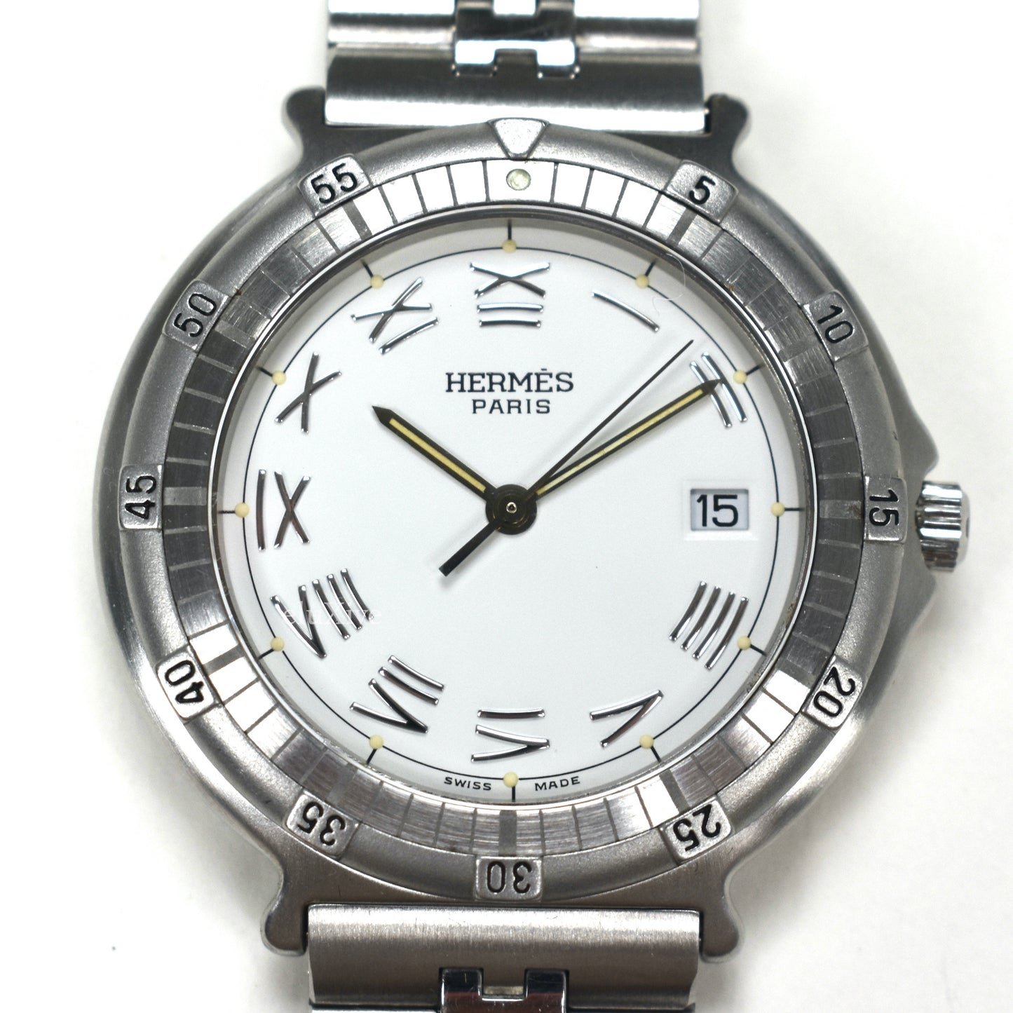 Hermes - Steel White Dial Captian Nemo Watch
