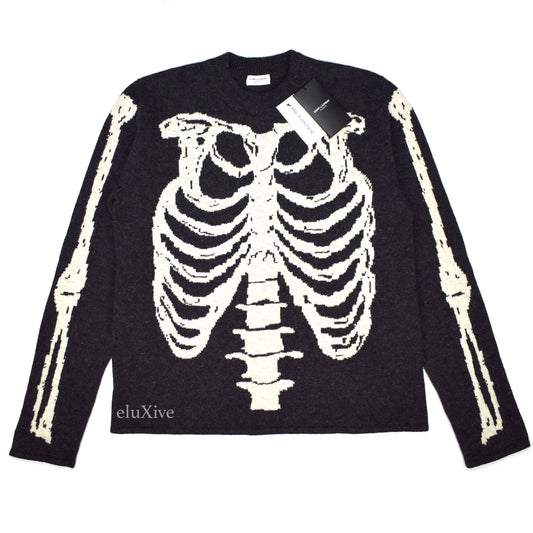 Saint Laurent - Intarsia Knit Skeleton Sweater