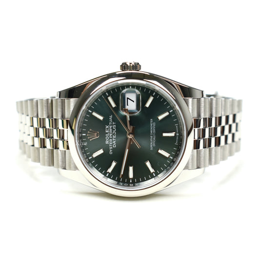 Rolex - Datejust 36 Mint Green Dial Watch, B&P (126200)