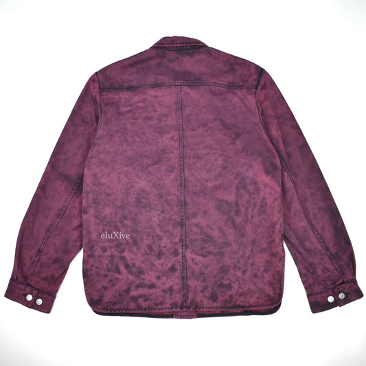 Dries Van Noten - Bordeaux Dyed Denim Trucker Jacket