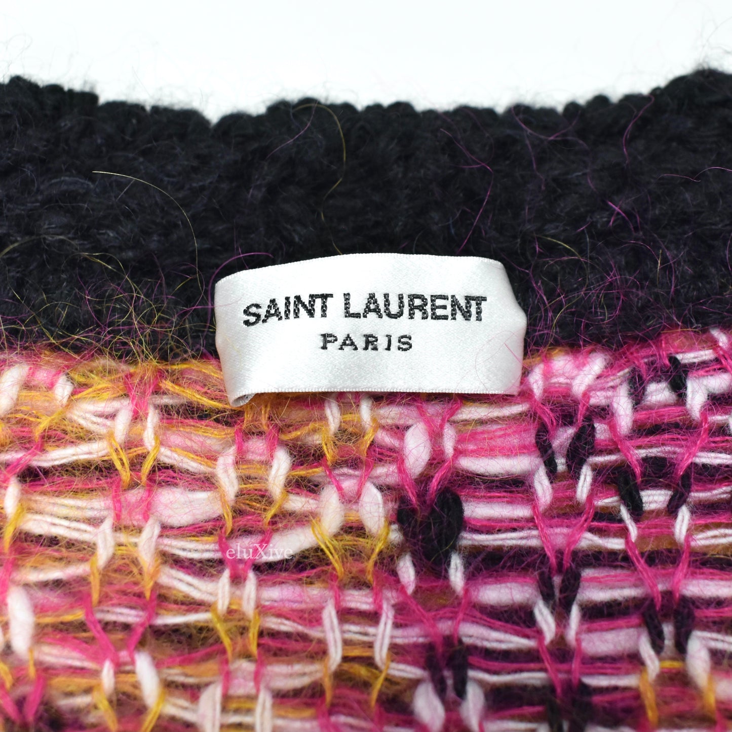 Saint Laurent - Oversized Jacquard Chevron Mohair Cardigan