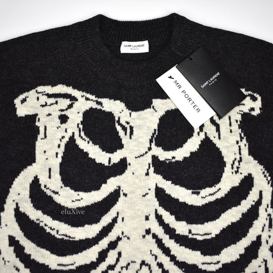 Saint Laurent - Intarsia Knit Skeleton Sweater