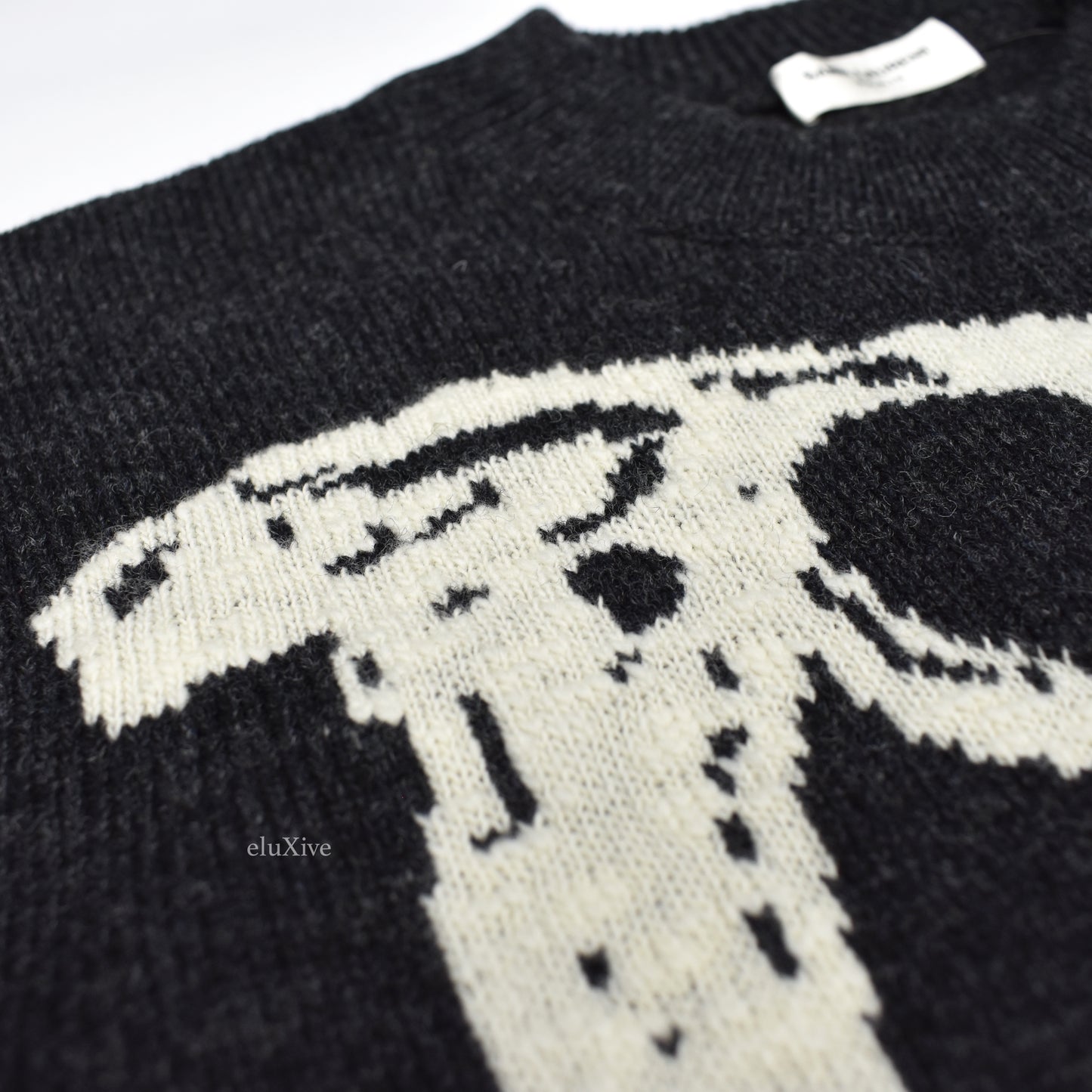 Saint Laurent - Intarsia Knit Skeleton Sweater