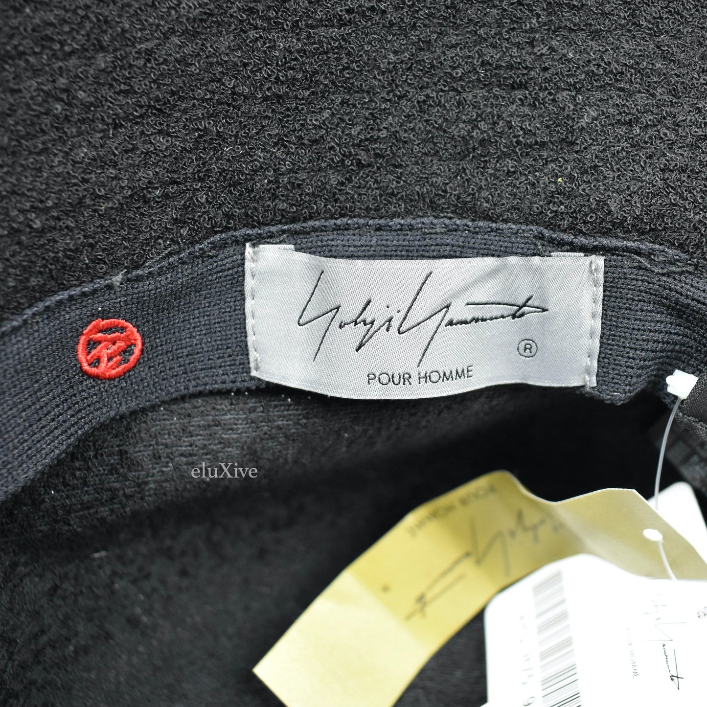 Yohji Yamamoto x New Era - Black Boucle Logo Patch Bucket Hat