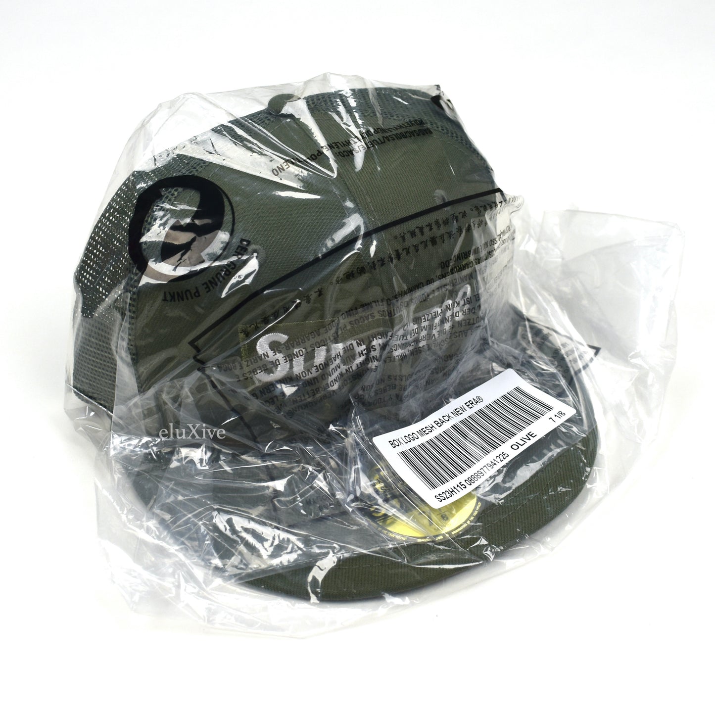 Supreme x New Era - Olive Box Logo Mesh Back Hat