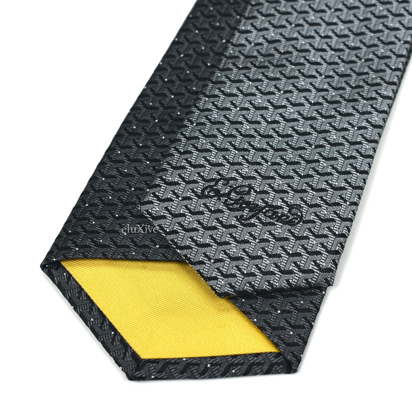 Goyard - Eldredge Monogram Woven Silk Tie (Gray)