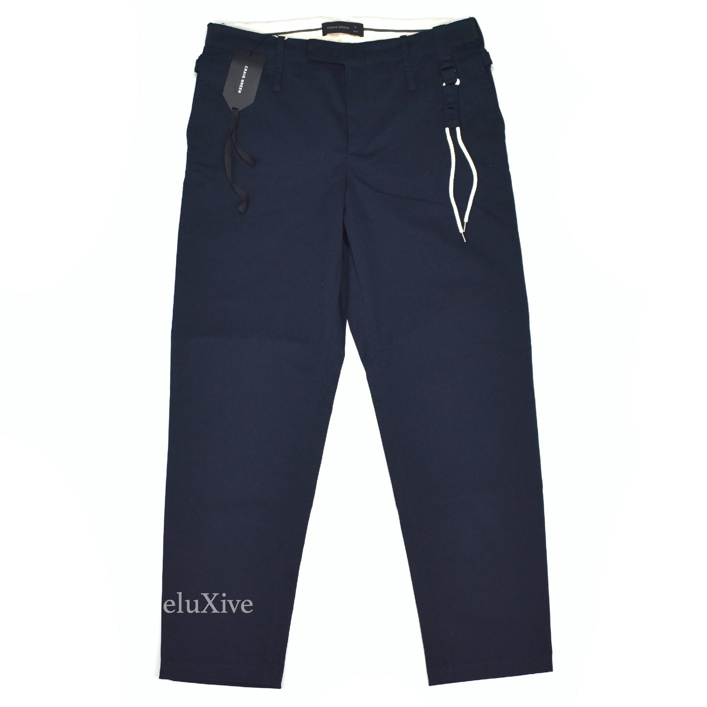 Craig Green - Navy Blue Lace Detail Twill Pants