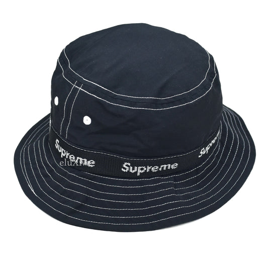 Supreme - Webbing Logo Bucket Hat / Crusher (Black)