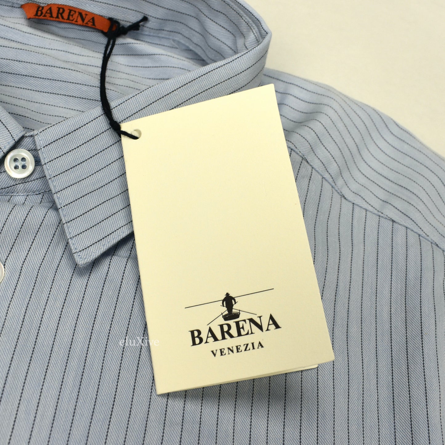 Barena - Blue Striped Cotton / Wool Button Down Shirt