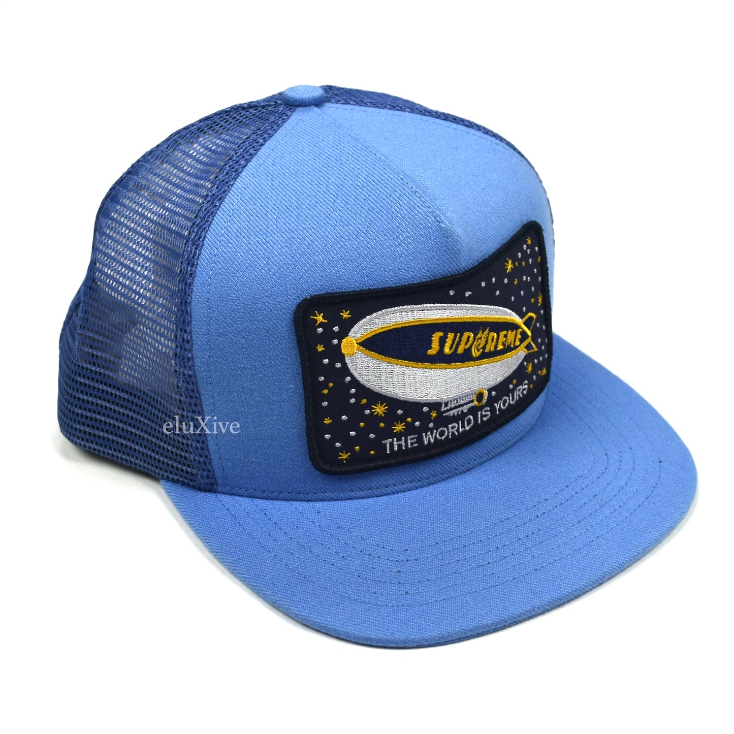 Supreme - Blimp Logo Trucker Hat (Light Blue)