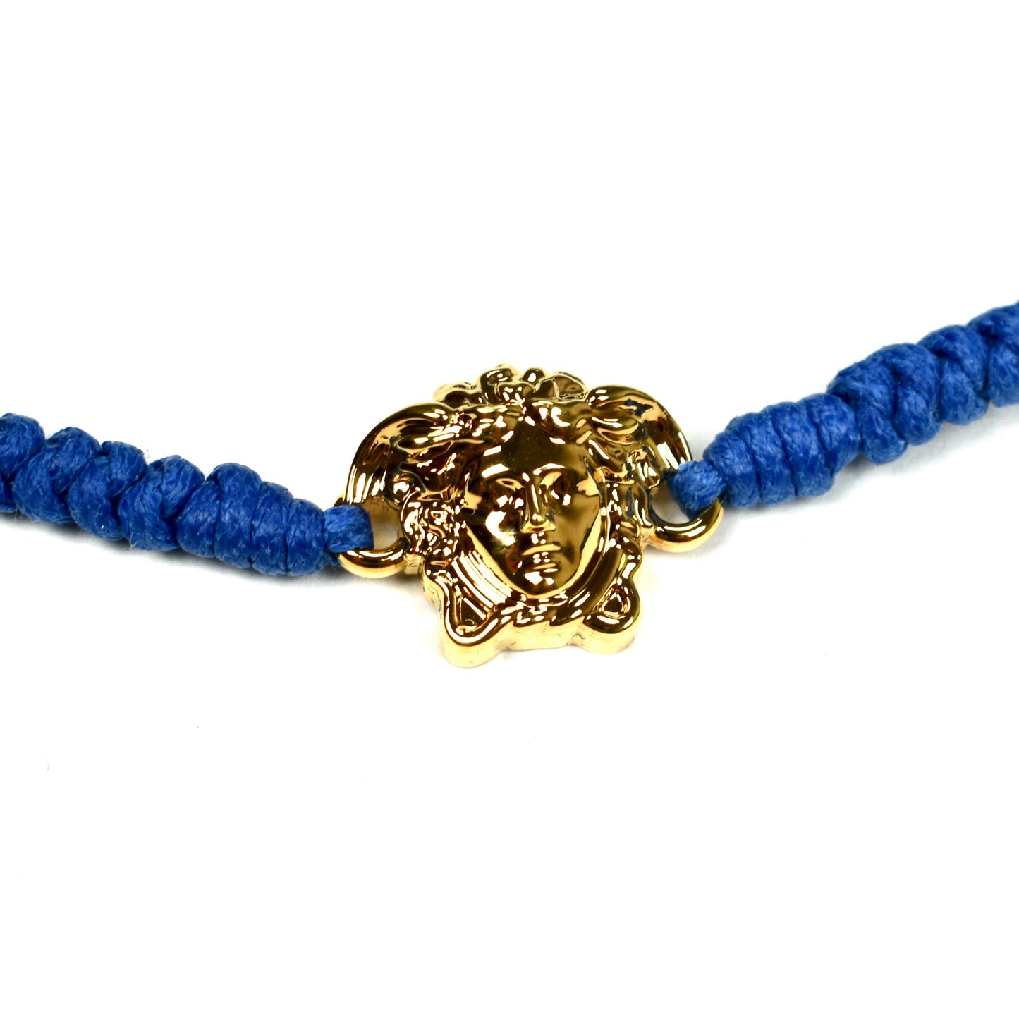 Versace - Gold Medusa String Bracelet (Blue)