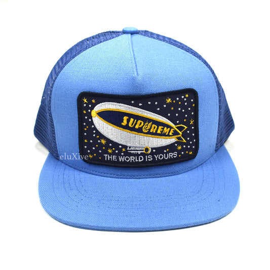 Supreme - Blimp Logo Trucker Hat (Light Blue)