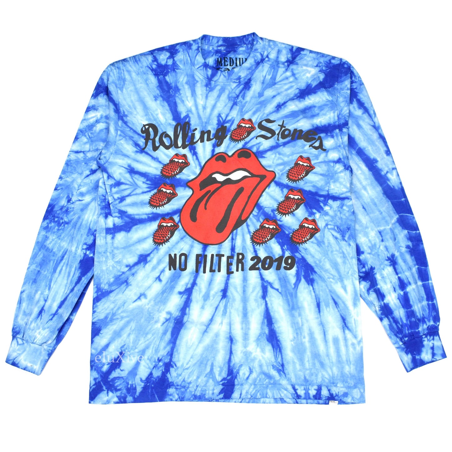Cactus Plant Flea Market - Rolling Stones Logo Tie-Dye L/S T-Shirt