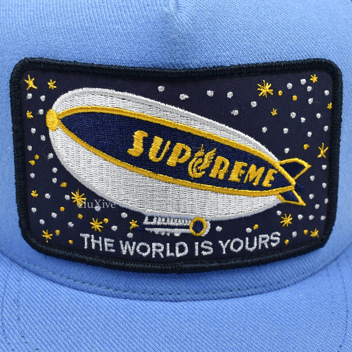Supreme - Blimp Logo Trucker Hat (Light Blue)