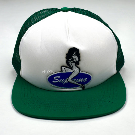 Supreme - Pinup Logo Trucker Hat (Green)