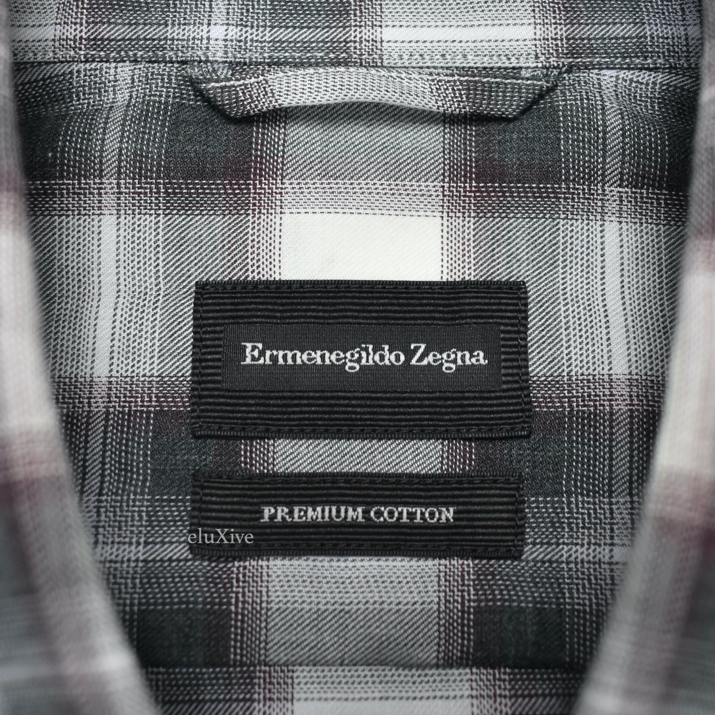 Ermenegildo Zegna - Purple & Gray Plaid Supima Cotton Shirt