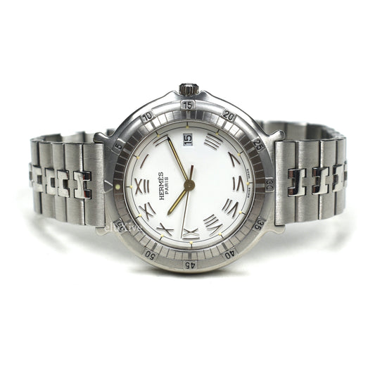 Hermes - Steel White Dial Captian Nemo Watch