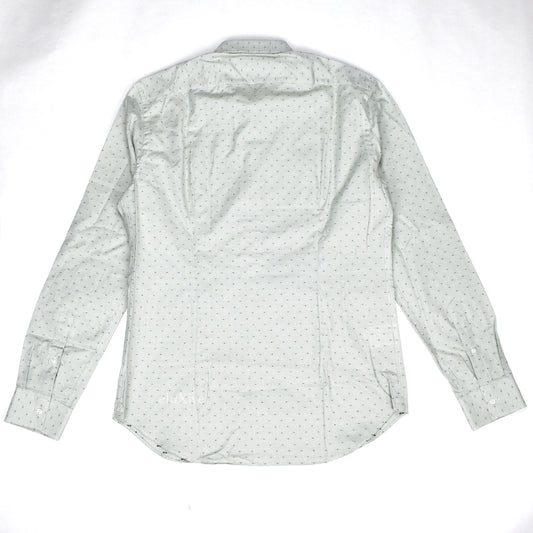 Corneliani - Green Micro Houndstooth Dotted Button Down Shirt