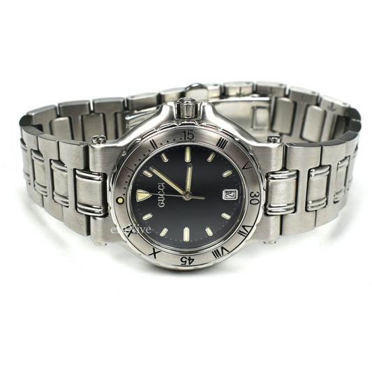 Gucci - 9700 Stainless Steel Black Dial Diver's Watch