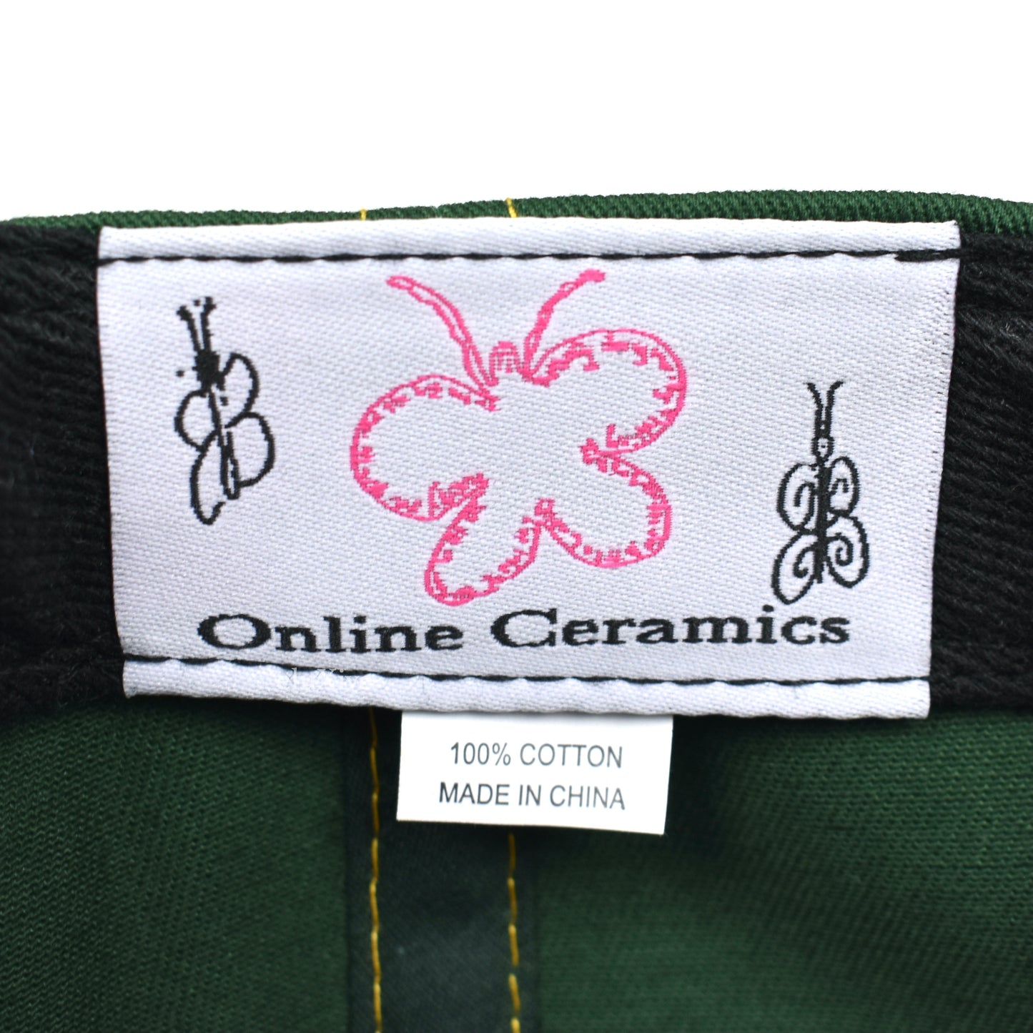 Online Ceramics - Pleased To Meet You 'Love' Hat (Dark Green)