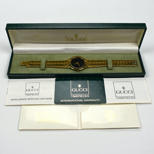Gucci - 3300M Gold/Black Watch (1994)