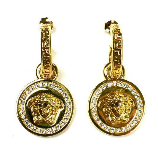 Versace - Gold Crystal Medusa Earrings