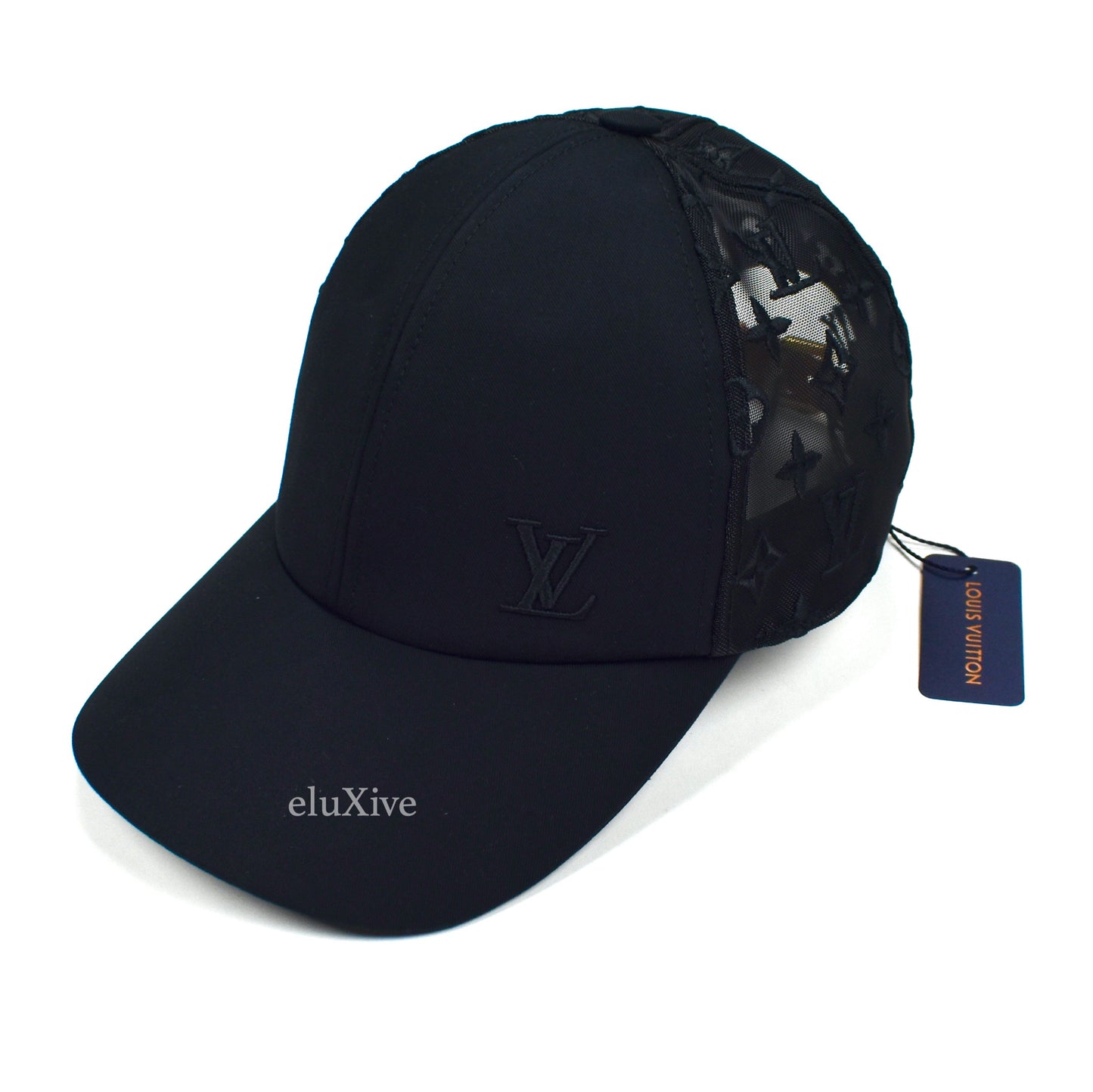 Louis Vuitton LV Black mesh snapback Cap