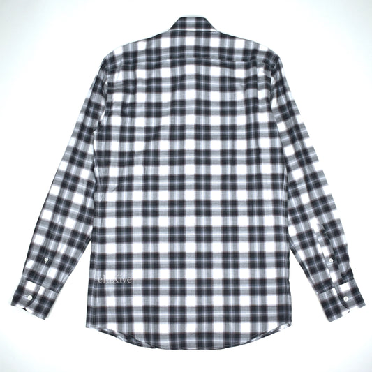 Ermenegildo Zegna - Purple & Gray Plaid Supima Cotton Shirt