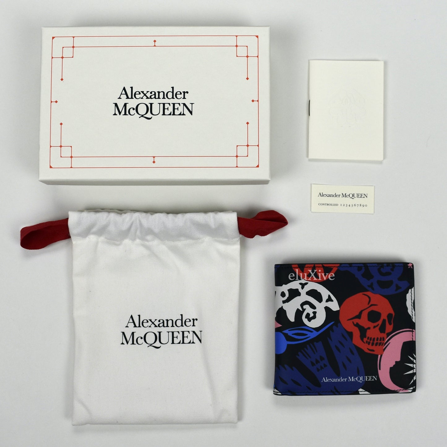 Alexander McQueen - Multicolor Papercut Print Leather Wallet