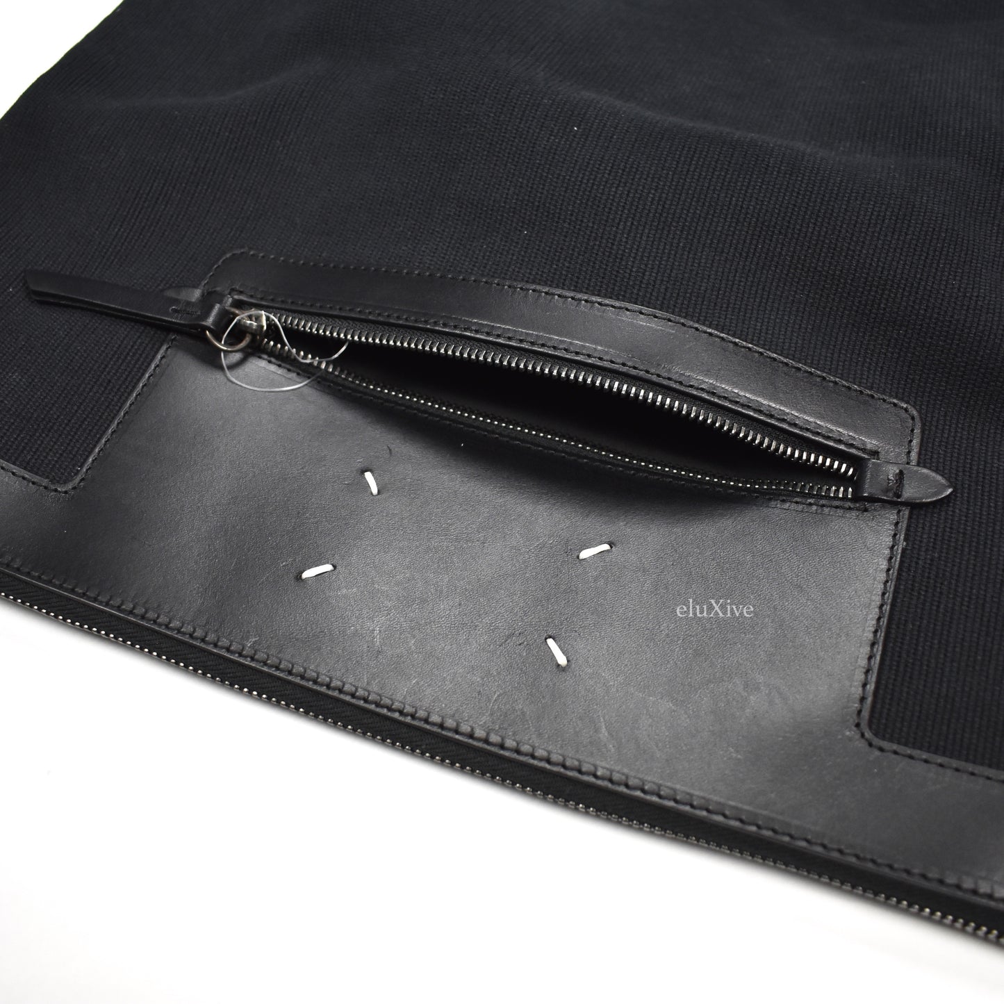 Maison Margiela - Black Canvas & Leather Shoulder Bag