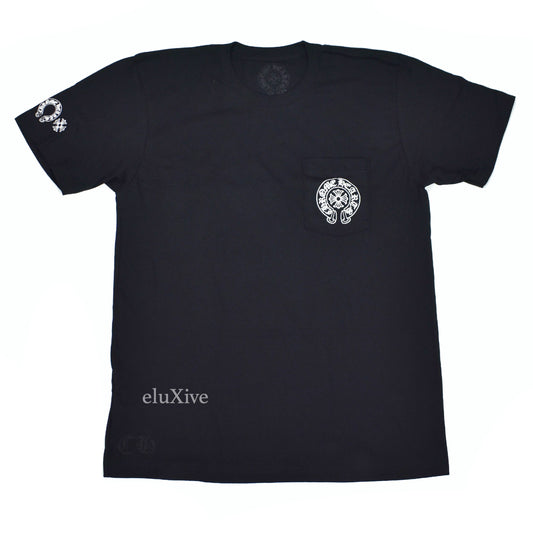 Chrome Hearts - Black Multicolor Horseshoe Logo T-Shirt