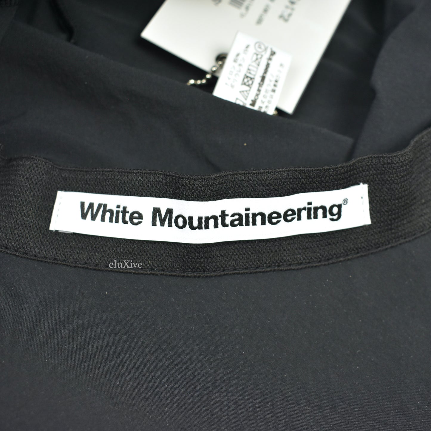 White Mountaineering - Black Logo Print Packable Bucket Hat