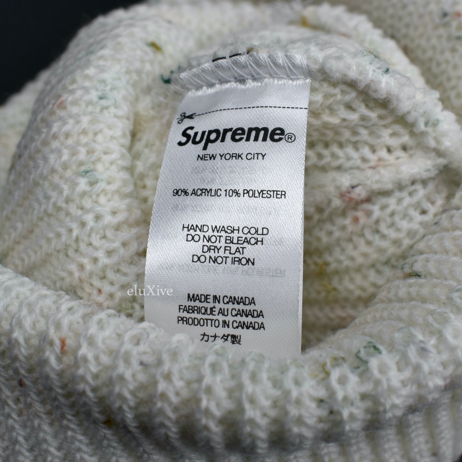 Supreme - Loose Gauge Color Speckle Beanie (Natural) – eluXive