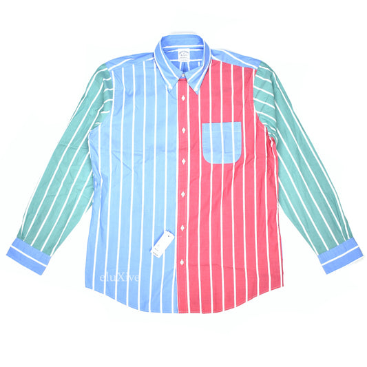 Brooks Brothers - Paneled Striped Button Down Fun Shirt