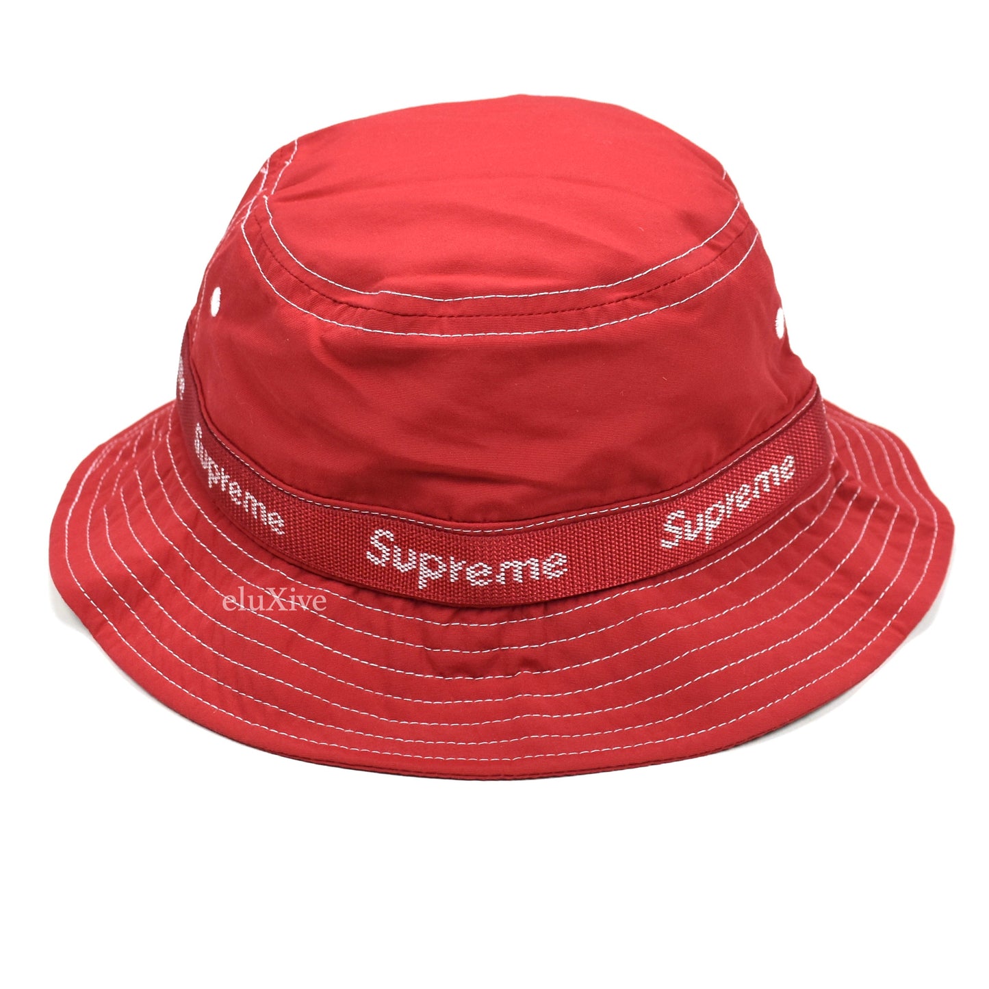 Supreme - Webbing Logo Bucket Hat / Crusher (Red)
