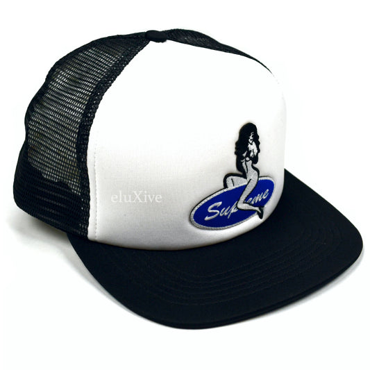 Supreme - Pinup Logo Trucker Hat (Black)