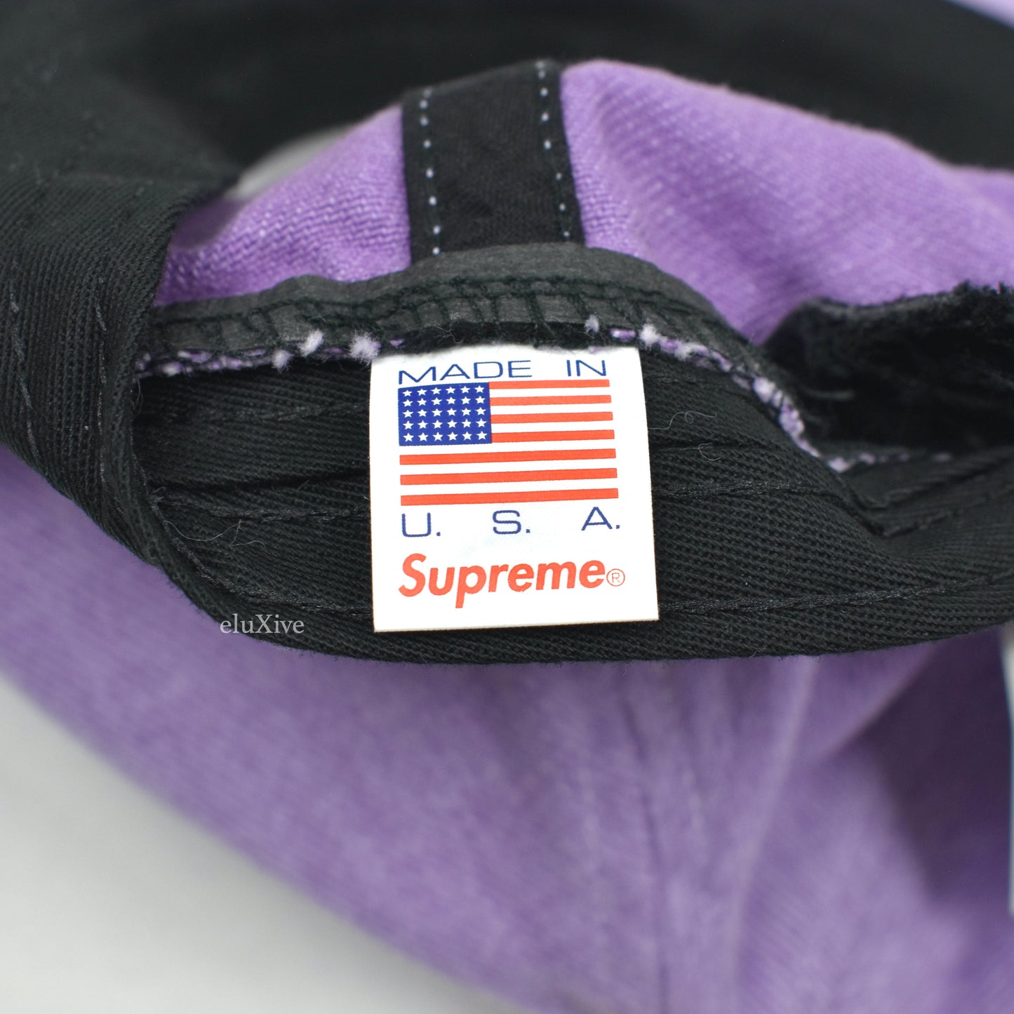 Supreme - Purple Flowers Logo Embroidered 6-Panel Hat (SS18)