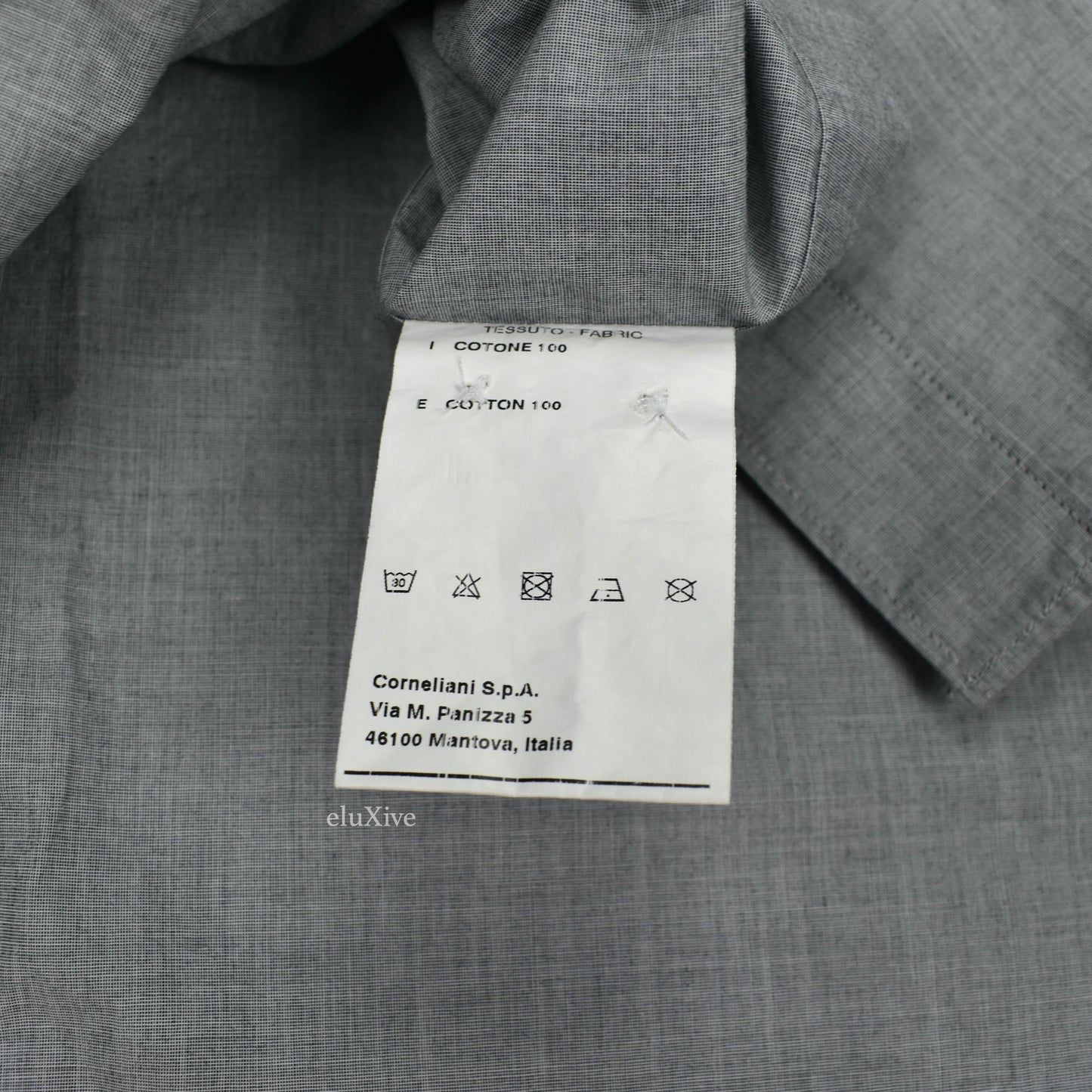 Corneliani - Gray Cotton Button Down Shirt