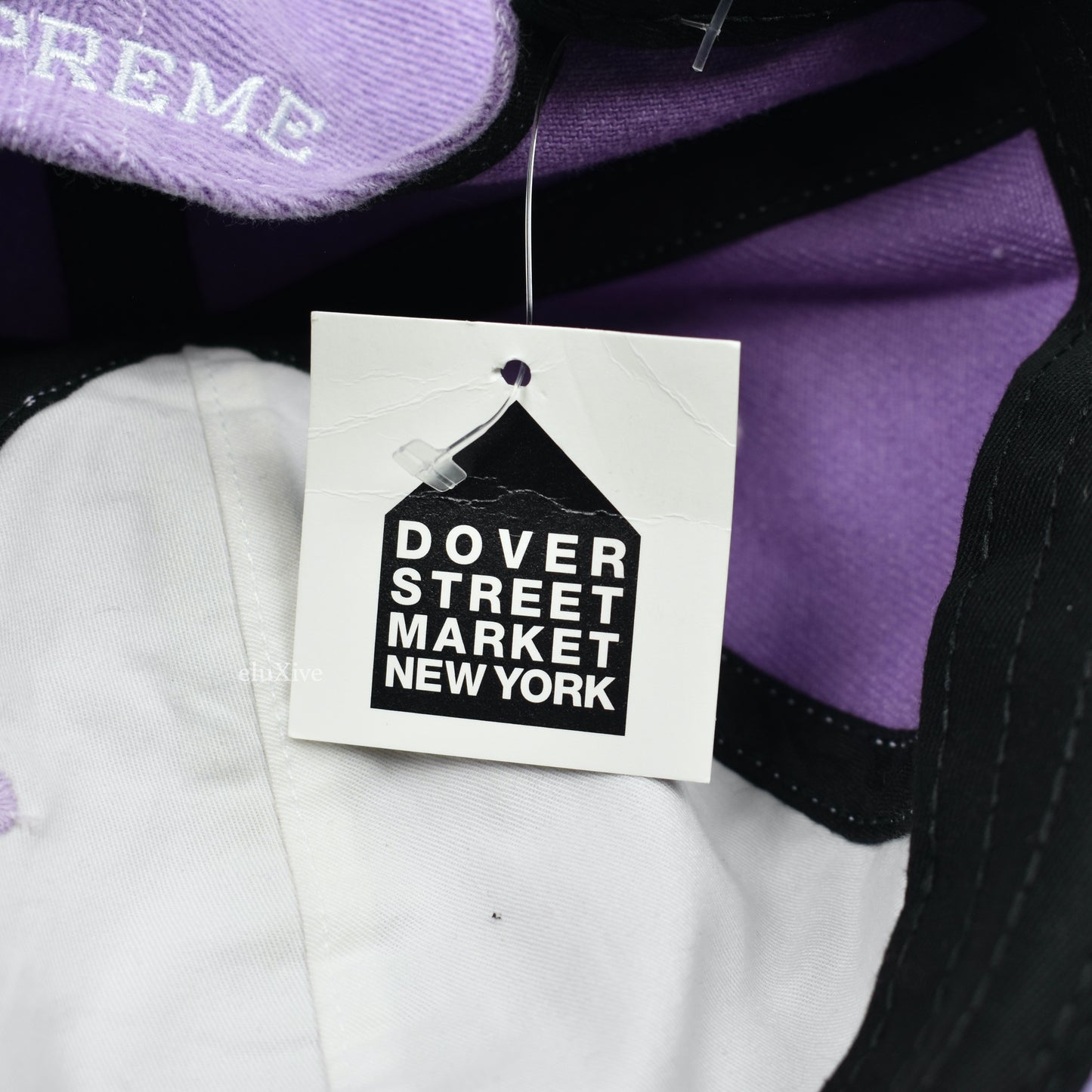 Supreme - Purple Flowers Logo Embroidered 6-Panel Hat (SS18)