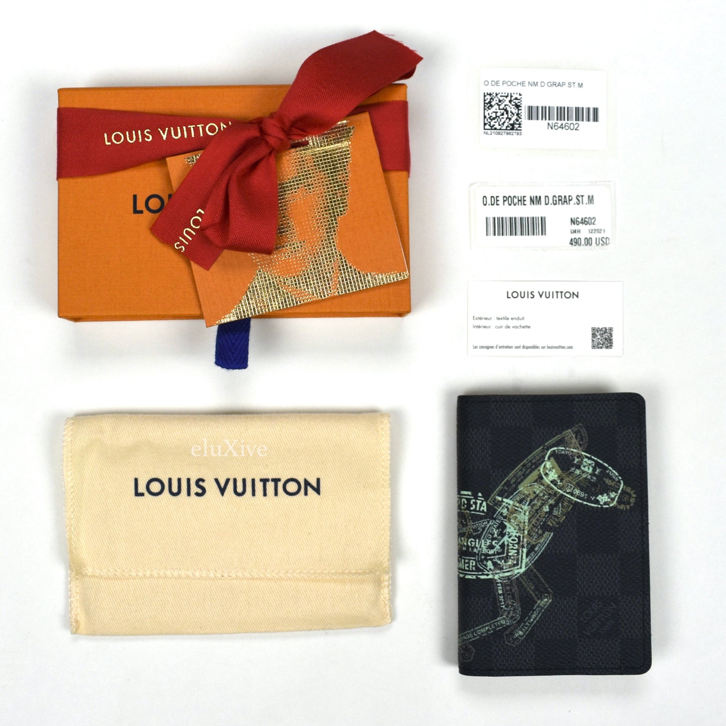 Louis Vuitton - Animal Passport Stamp Damier Pocket Organizer
