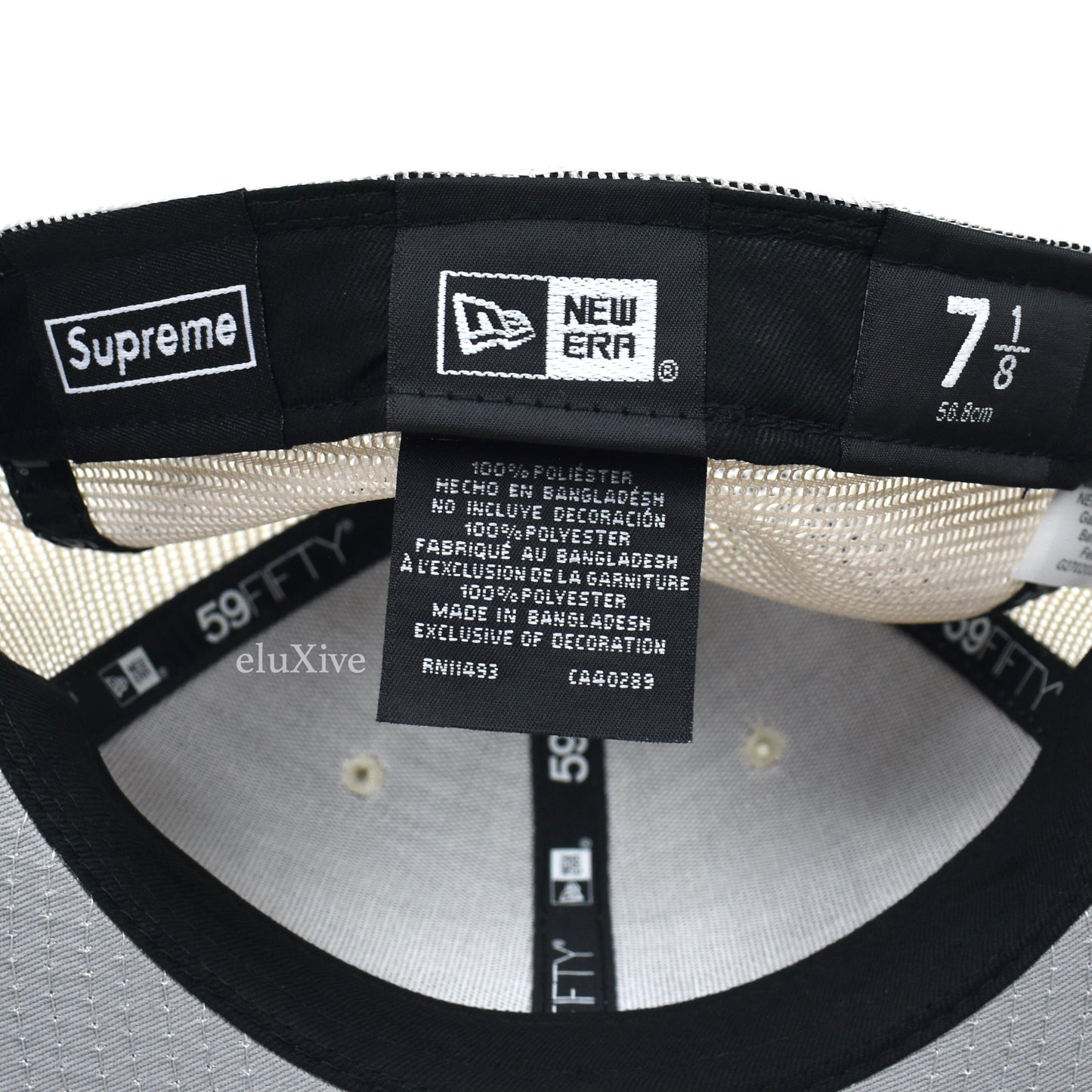 Supreme x New Era - Stone Box Logo Mesh Back Hat