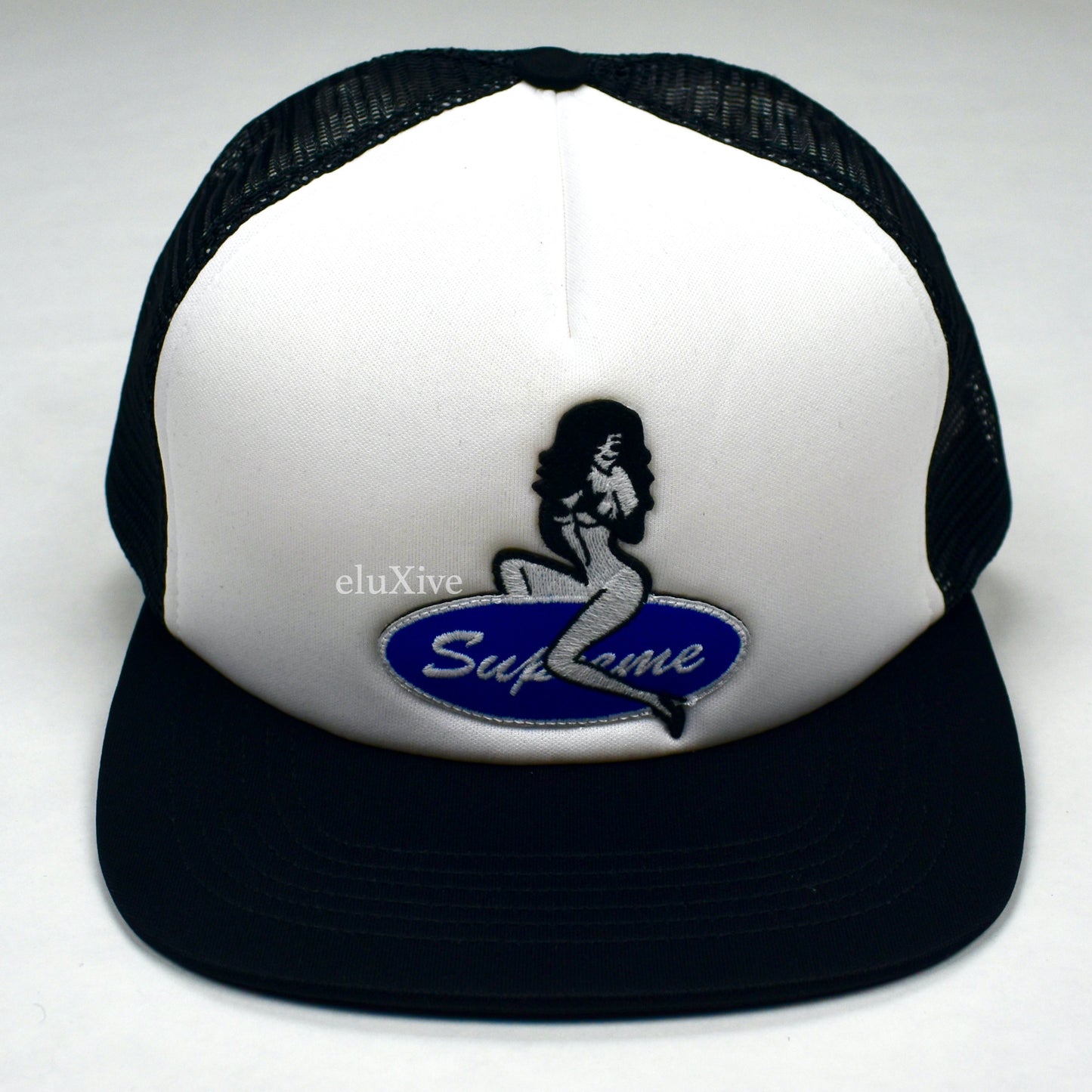 Supreme - Pinup Logo Trucker Hat (Black)