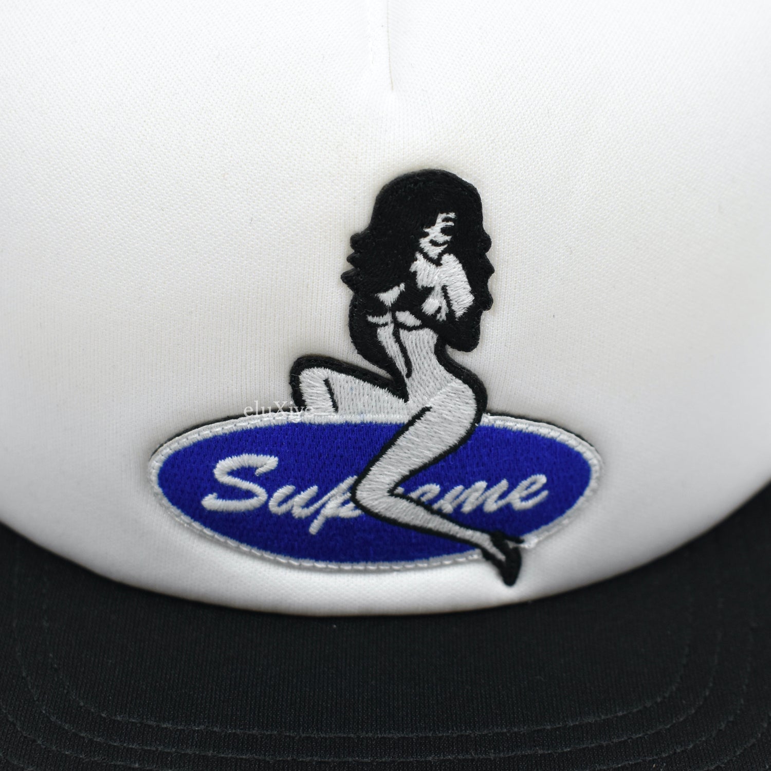 Supreme - Pinup Logo Trucker Hat (Black) – eluXive