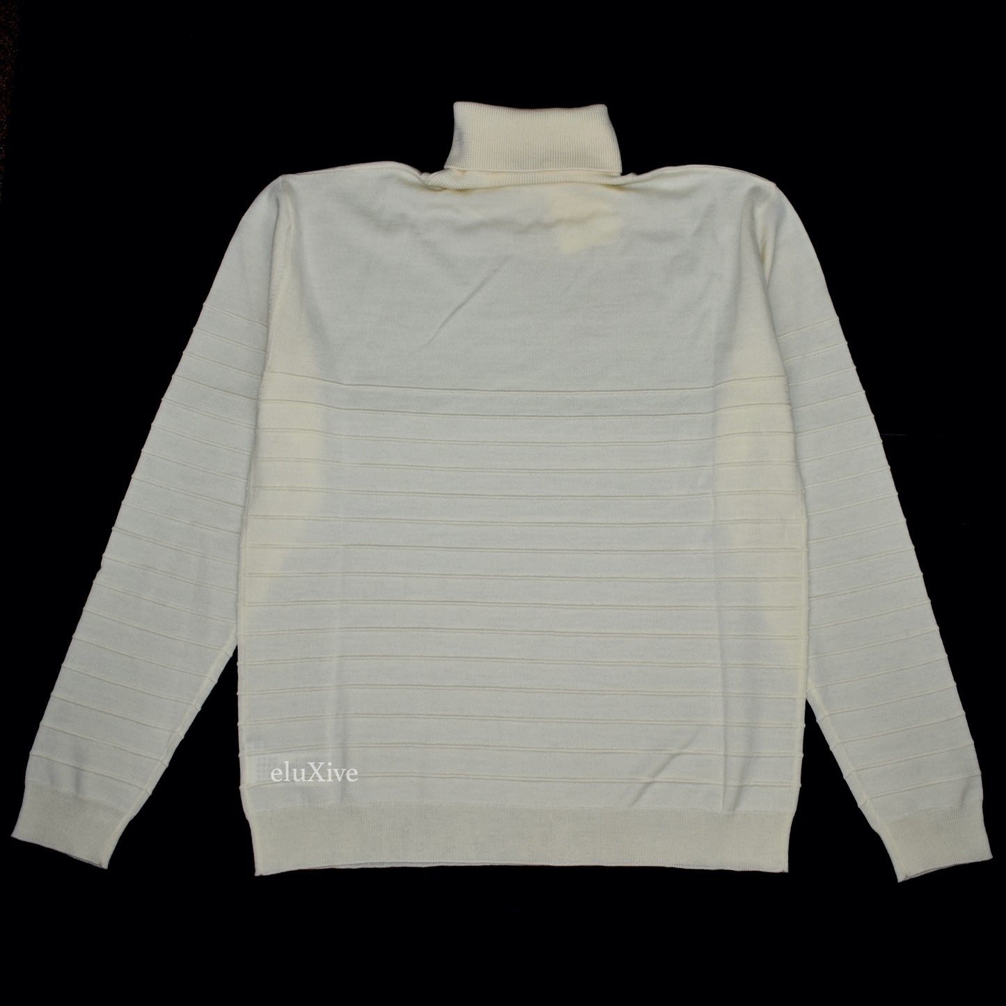 Barena - Cream Striped Wool Turtleneck Sweater
