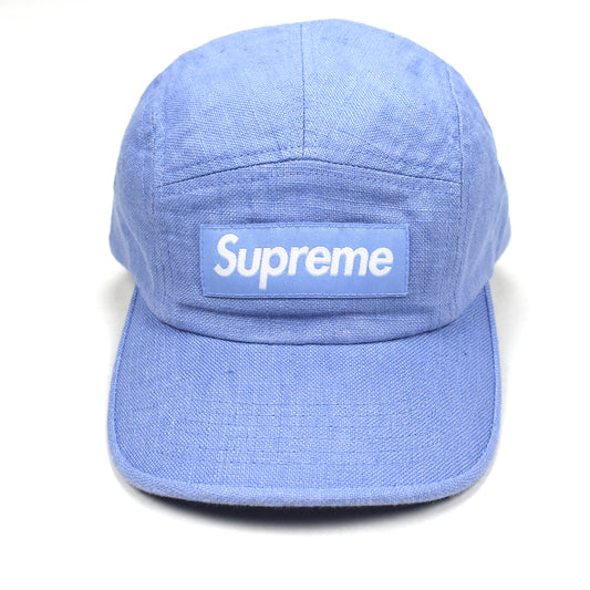 Supreme x Solbiati - Light Blue Linen Box Logo Stretch Back Hat