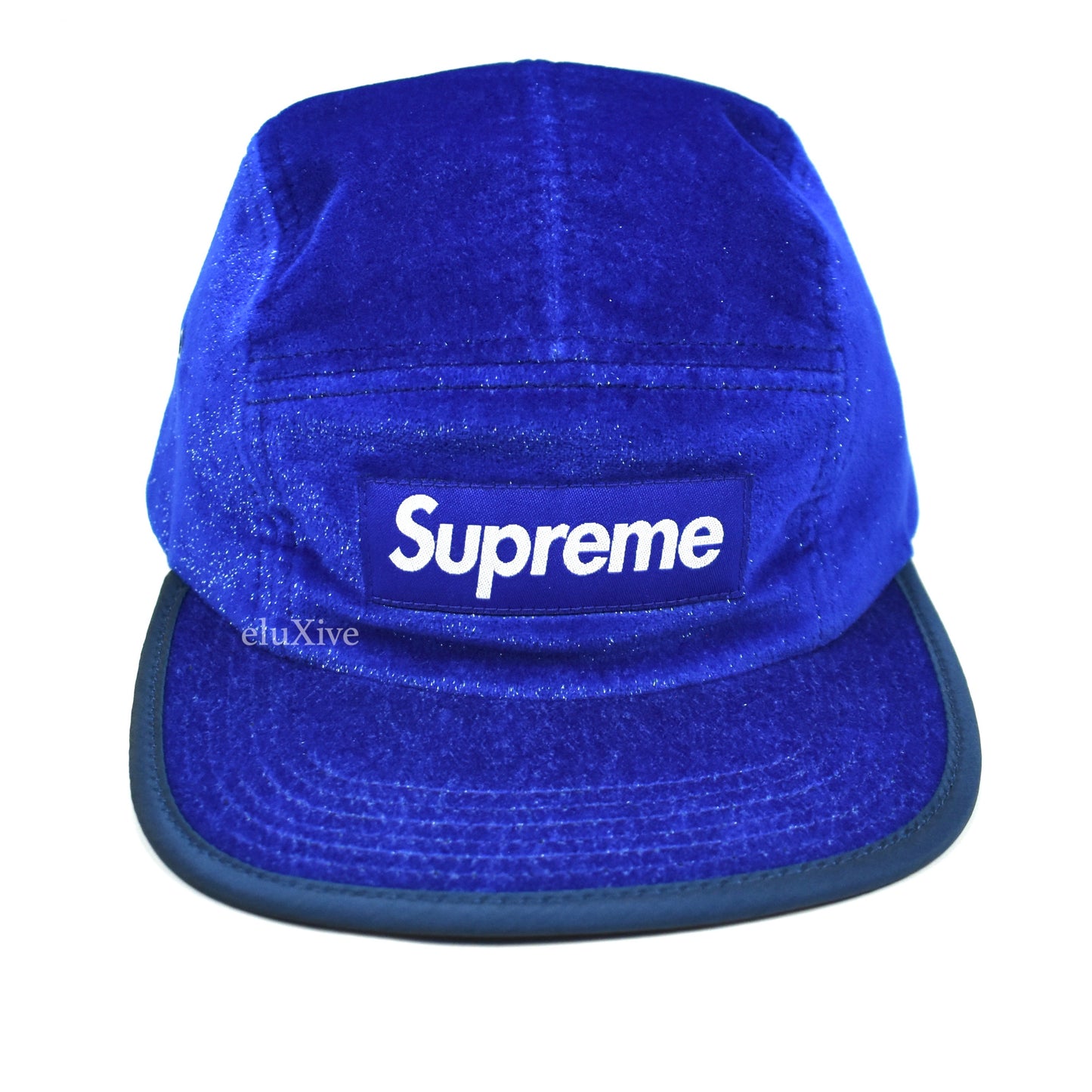 Supreme - Velvet Tape Box Logo Hat (Blue)